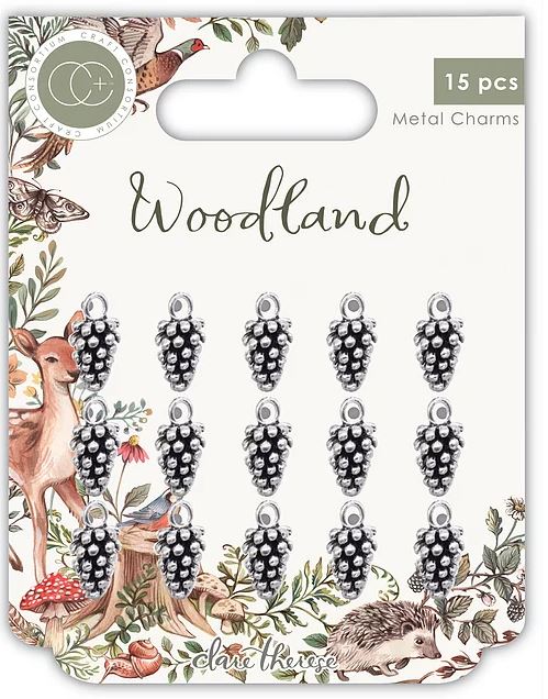 Craft Consortium Woodland Charms - Silver Pine Combs
