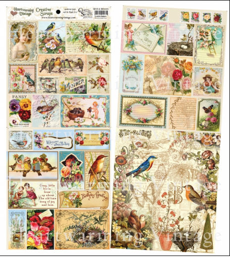 Crafty Secrets Creative Scraps - Birds and Blossom  (Double-sided)