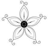 Autumn Leaves Stamps - 5 Petal Flower  (3079)