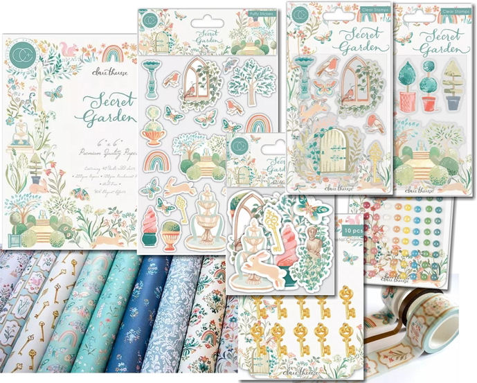 Graphic 45 - Secret Garden Collection - Die Cut Cardstock - Flowers  **CLEARANCE - All sales final**