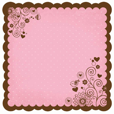 Bo Bunny Crazy Love -  Muffin Die-Cut Paper