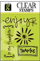 Dovecraft Clear Stamps - Enjoy (LG)