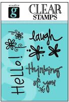 Dovecraft Clear Stamps - Hello (LB)