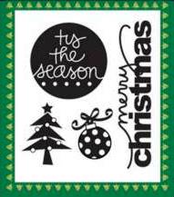 Dovecraft Clear Xmas Stamps - Tis the Season (G)