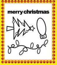 Dovecraft Clear Xmas Stamps - Merry Christmas (Xmas Lights)(G)
