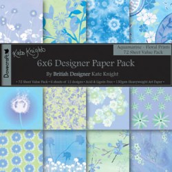 Dovecraft 6x6 Paper Pack - Aquamarine Floral