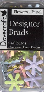 Dovecraft Flower Brads - Pastels