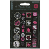 Dovecraft Jewel Brads - Clear