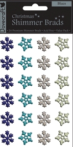 Dovecraft Jewel Brads - Blue/Pink