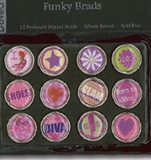 Dovecraft Funky and Glitter Brads