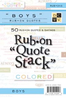 DCWV Rub-On Quote Stacks - Boy