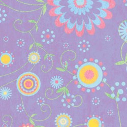 DCWB Glitter Posies Textured Paper - Pocketful of Purple