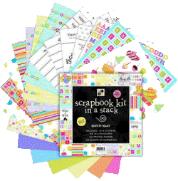12"x12" Kit in a Stack -  Birthday
