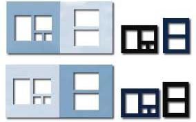 Open Windows -  Blue Contemporary Collage 