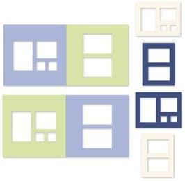 Open Windows -  Sky Blue/Spring Green Contemporary Collage 