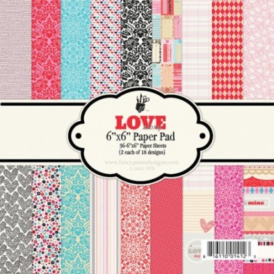 Fancy Pants Love Story Paper Pad 6"X6"
