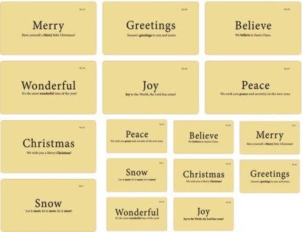 Melissa Frances Deck The Halls Mini Flashcards
