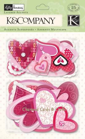 K & Company Valentine - Hearts Layered Accents