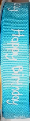 Patterned Value Ribbons - Happy Birthday (Blue)