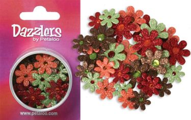Petaloo Dazzlers - Green/Brown/Orange/Burgundy (1363-100)