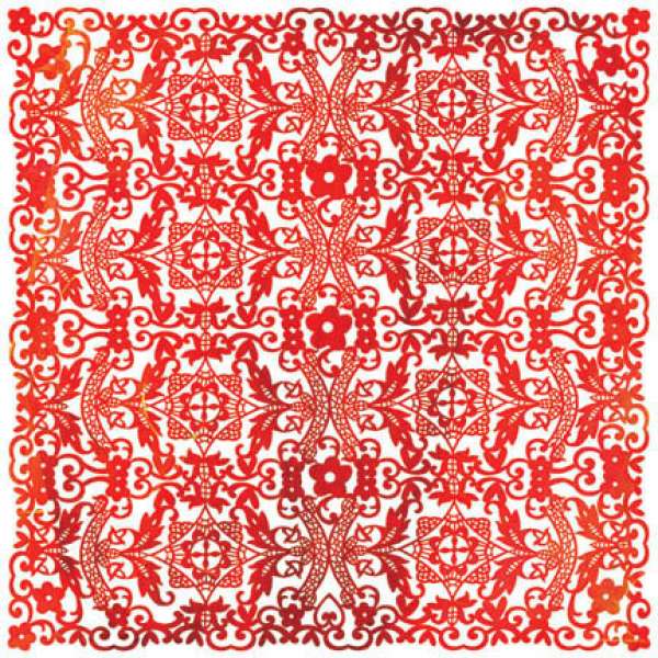 Basic Grey June Bug Doilies Tablecloth (red)    