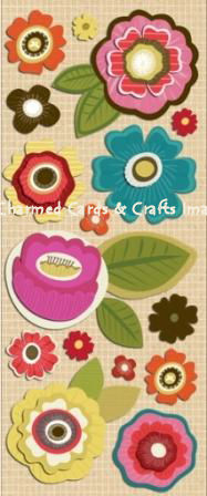 K&Co Handmade 1 Cara Marie Floral Layered Vellum Stickers