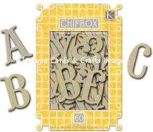 K&Co Handmade GLITTER Alphabet Chipbox