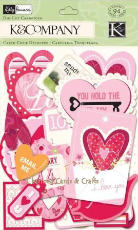 K & Company Valentine - Hearts/Tags Die-Cut cardstock