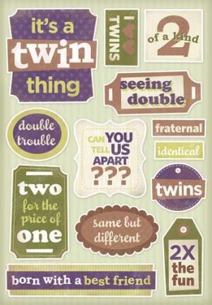 Karen Foster Stickers - Twins Seeing Double