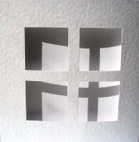 Four-Squares Large Sq Aperture Cards -  Hammer White (5)