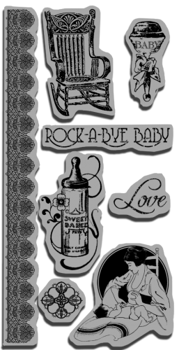 Graphic 45 Little Darlings Cling Stamps # 3