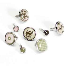 Basic Grey Porcelain Glazed Brads