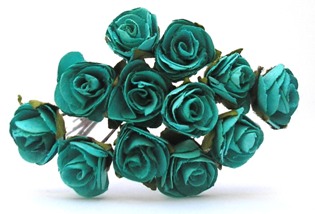 Flowers - Small Rose Teal