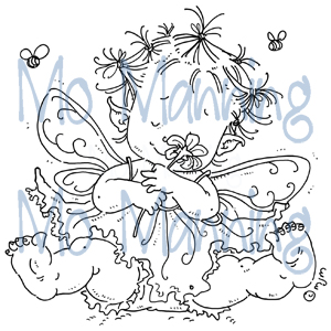 Mo Manning Stamps -  Baby fairy flora