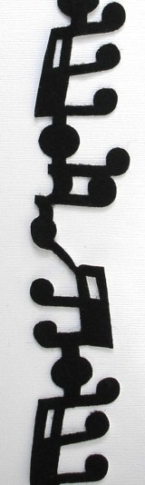 Felt Fusion 1.6" - Music  (Loose length)
