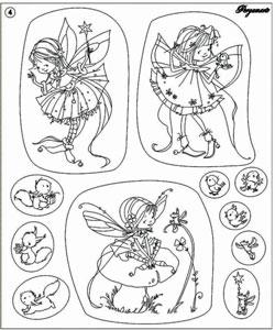 Pergamano Fairies 1 Set of Clear Stamps