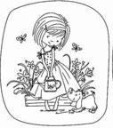 Pergamano Flower Girl Set of Clear Stamps