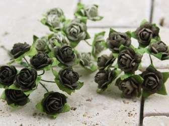 Prima Mini Roses - Black-Gray (35520)