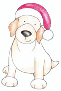 Paper Nation Stamps -Christmas Dog 