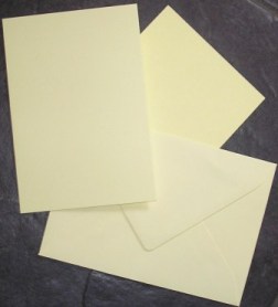 Plain Cards & Envelopes (A6) - Pale Lemon