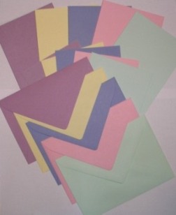 Plain Cards & Envelopes (A6) - Assorted Pastels