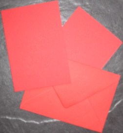 Plain Cards & Envelopes (A6) - Red