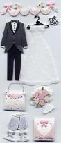 3D Dec Embellishments - Wedding Stickers
