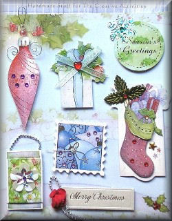 Handmade Dec Xmas L/P  -  Ice Blue/White Glitter (6086)