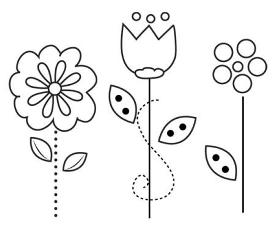 Imaginisce For Peeps Sake - Snag 'Em Acrylic Stamps - Flower 