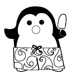 Imaginisce A shore Thing Snag 'Em Acrylic Stamps - Penguin Dude 