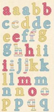 Imaginisce All Kinds of Happy R.S.V.P. Alphabet Stickers