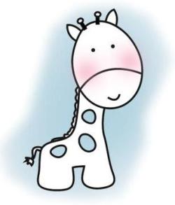 Imaginisce Baby Powder - Snag 'Em Acrylic Stamps Giraffe 