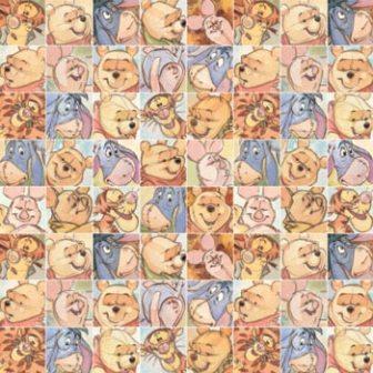 Sandylion -  Colourful Squares Pooh Watercolour Paper