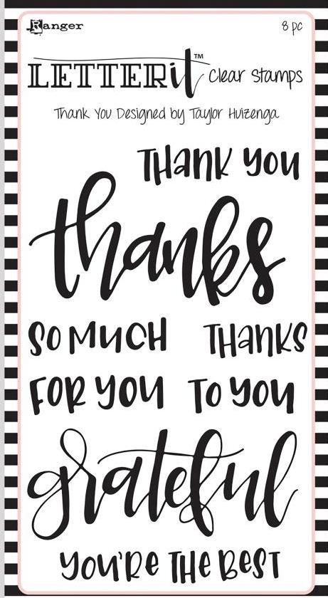 Ranger Letter It Clear Stamp Set THANK YOU
